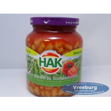 Hak witte bonen in tomatensaus